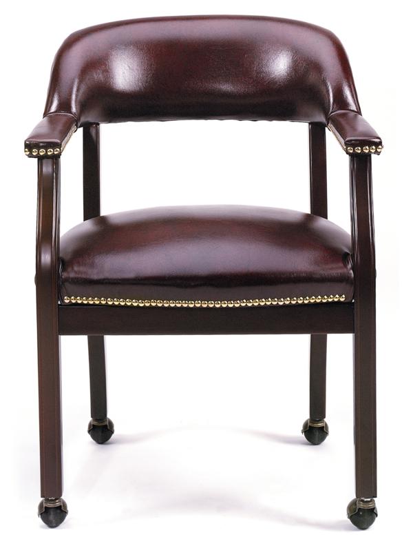 Low Back Traditional Reception Chair W/Casters